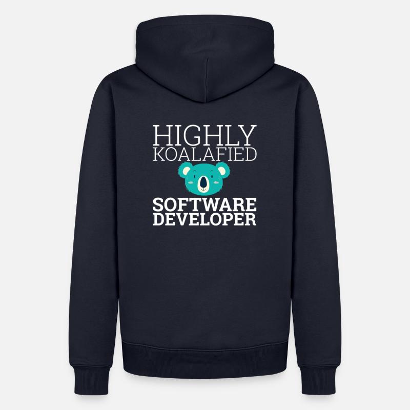 "Software Developer Koalafied | Programmierer" - Männer Premium Bio Hoodie - Navy
