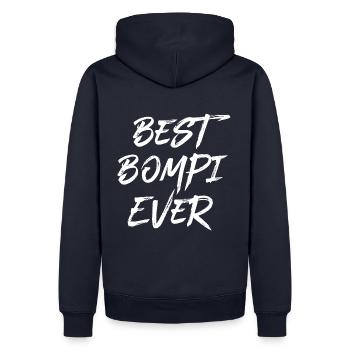 Bester Bompi Belgien Opa flämisch Vater Flandern - Männer Premium Bio Hoodie - Navy - Hinten - Nico (187cm)