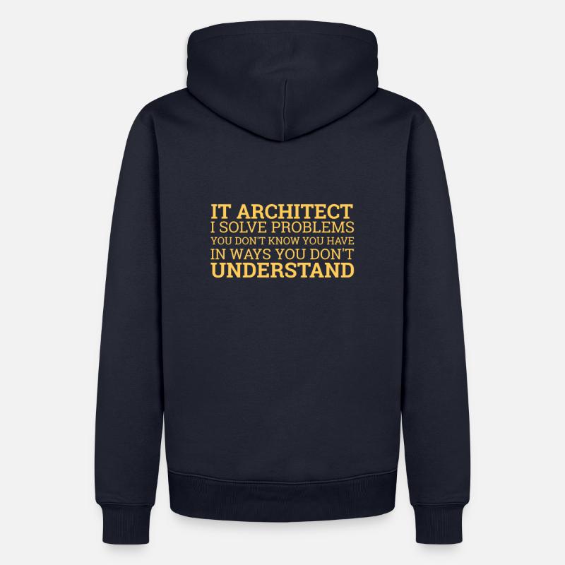 "IT-Architect Problems | IT-Architektur" - Männer Premium Bio Hoodie - Navy