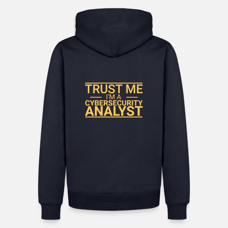 "Cybersecurity Analyst Trust | Cybersecurity" - Männer Premium Bio Hoodie - Navy