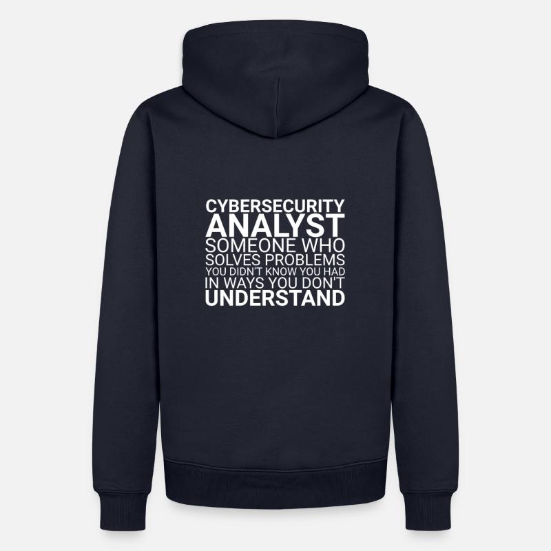 "Cybersecurity Analyst Problem | Cybersecurity" - Männer Premium Bio Hoodie - Navy