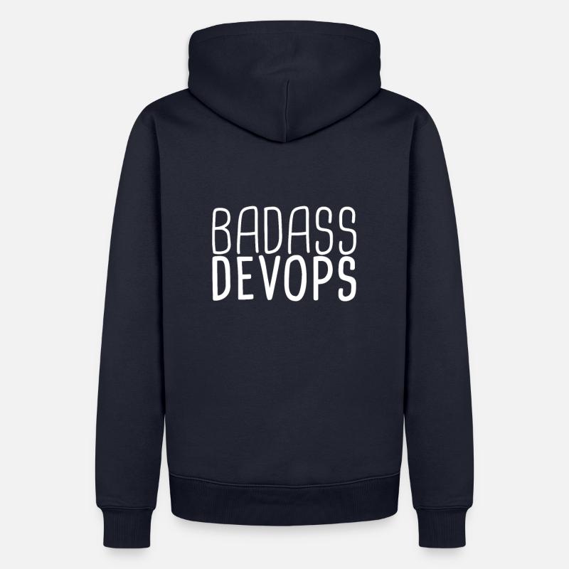 "DevOps Badass | Softwareentwicklung" - Männer Premium Bio Hoodie - Navy