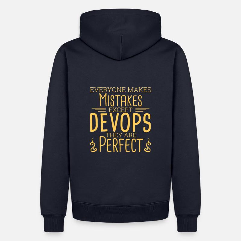 "DevOps Perfect | Software Development" - Men’s Premium Organic Hoodie - navy