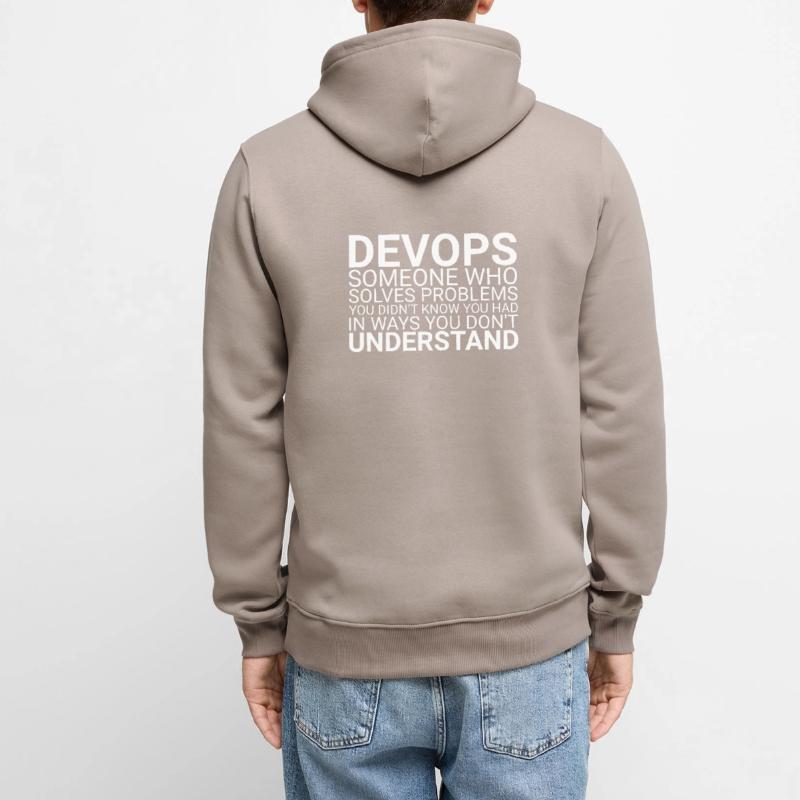 "DevOps Problem | Softwareentwicklung" Männer Premium Bio Hoodie