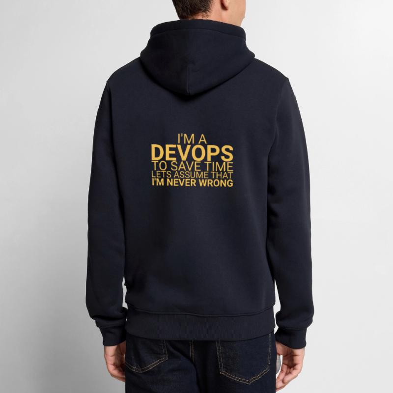 "DevOps Time | Software Development" Men’s Premium Organic Hoodie