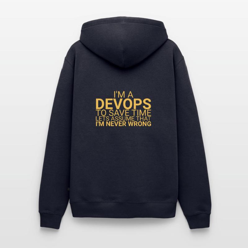 "DevOps Time | Software Development" Men’s Premium Organic Hoodie