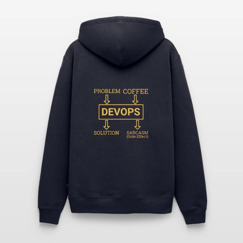 "DevOps Sarcasm | Software Development" Men’s Premium Organic Hoodie