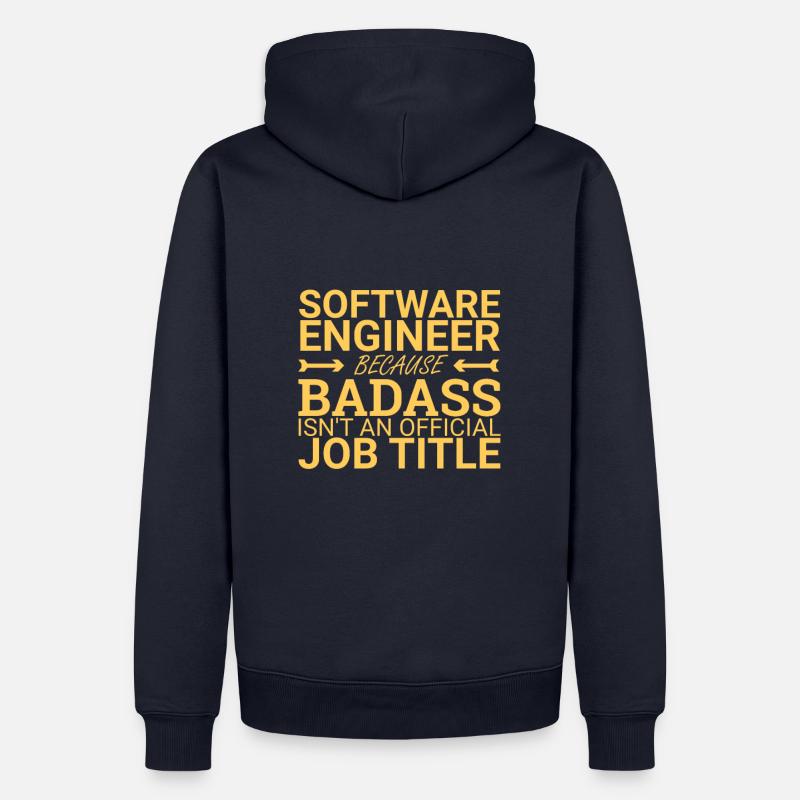 "Software Engineer Badass | Programming" - Männer Premium Bio Hoodie - Navy
