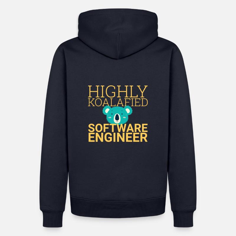 "Software Engineer Koalafied | Programming" - Männer Premium Bio Hoodie - Navy