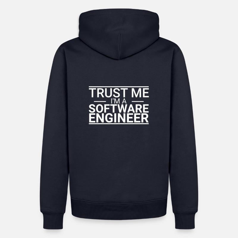 "Software Engineer Trust | Programming" - Men’s Premium Organic Hoodie - navy