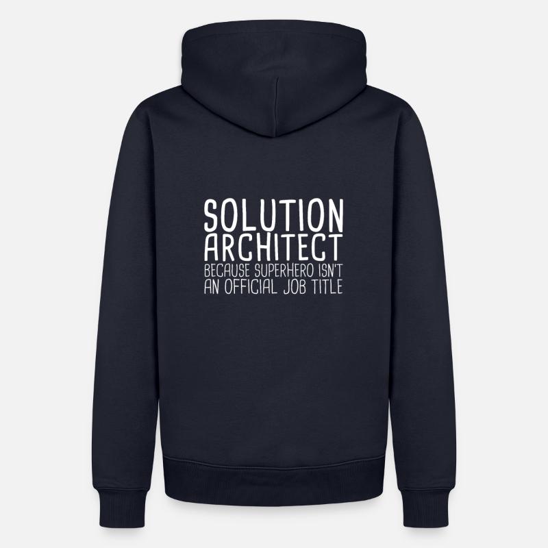 Solution Architect Superhero| Solution Architecture - Men’s Premium Organic Hoodie - navy