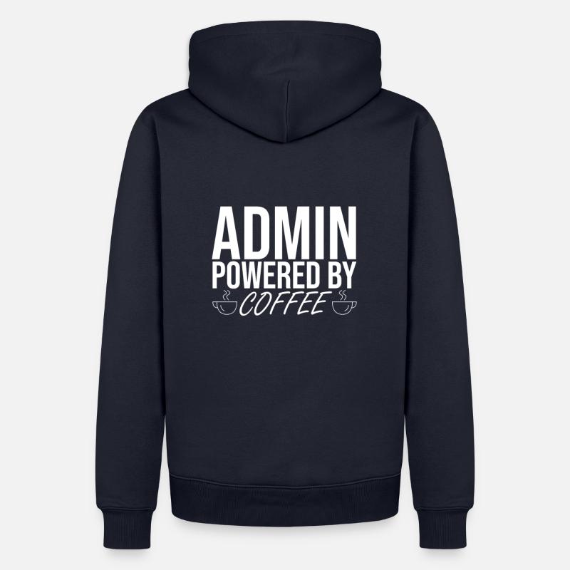 "Admin Coffee | Admin" - Männer Premium Bio Hoodie - Navy