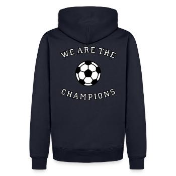 We are the champions (2C) - Männer Premium Bio Hoodie - Navy - Hinten - Nico (187cm)
