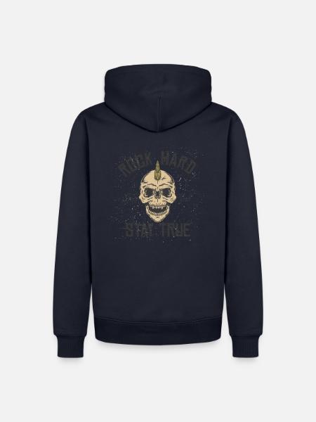 Rock Hard - Stay True - Männer Premium Bio Hoodie - Navy