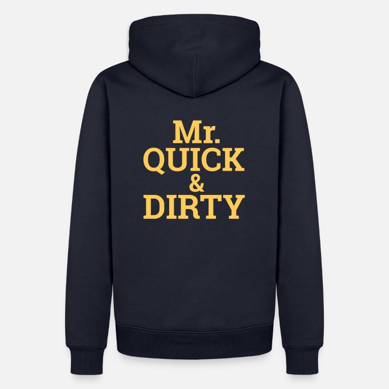 "Quick and Dirty" | Programming, Developer - Männer Premium Bio Hoodie - Navy