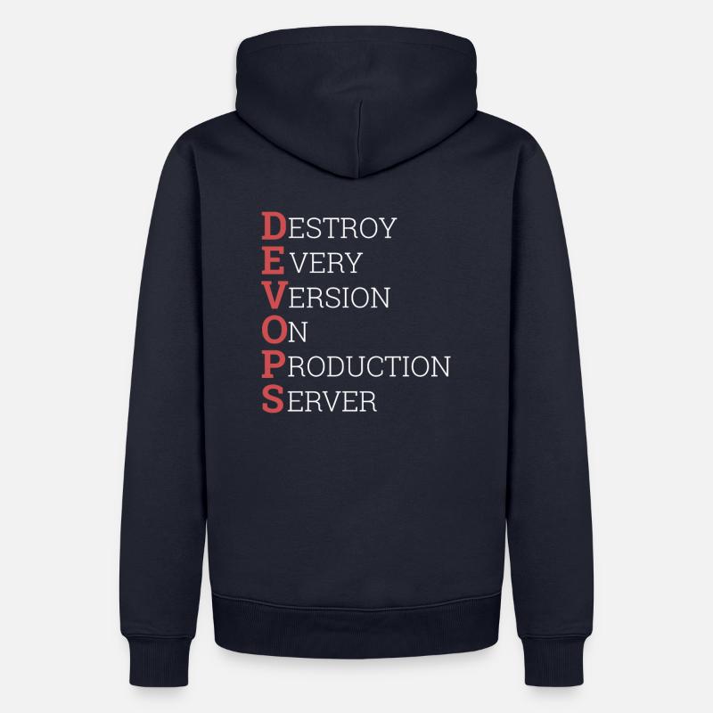 « Devops » | « Scrum Master » - Sweat à capuche Premium bio Homme - bleu marine