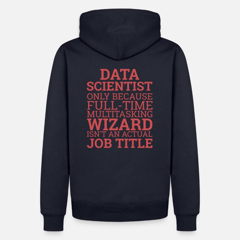 "Data Wizard" | Data Scientist - Männer Premium Bio Hoodie - Navy