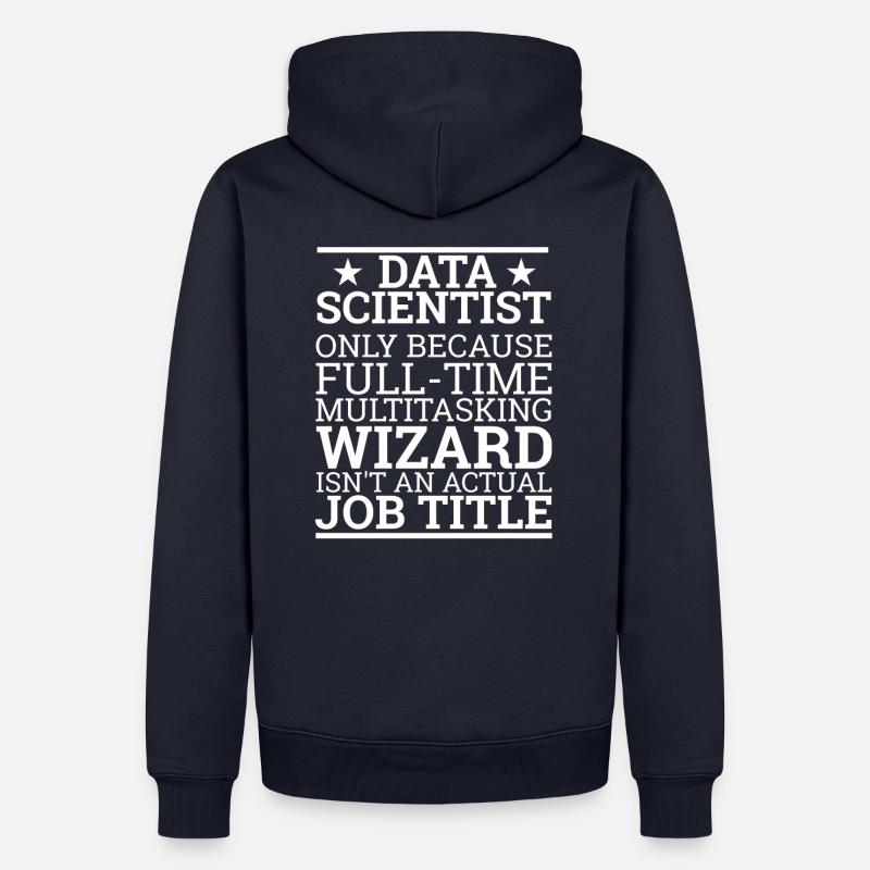 "Data Wizard" | Data Scientist - Men’s Premium Organic Hoodie - navy
