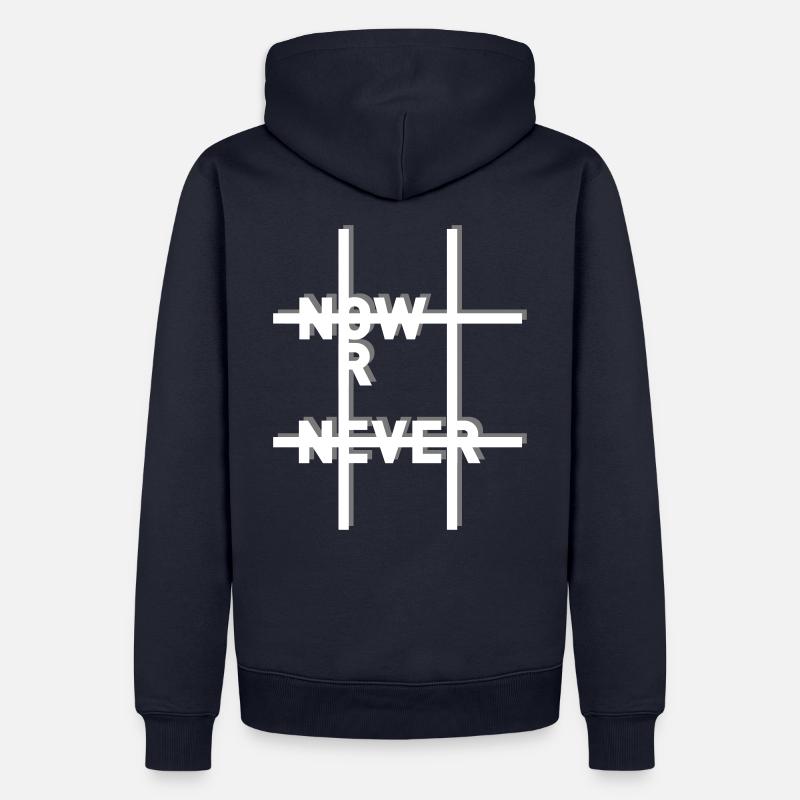 Jetzt oder nie - Männer Premium Bio Hoodie - Navy