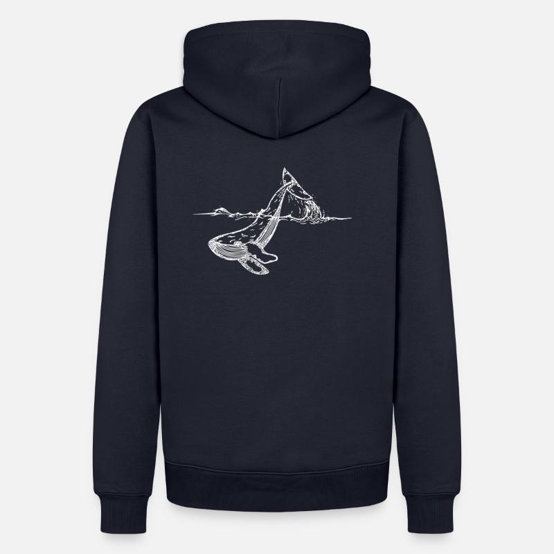 Sauvez la baleine UNISEXE NATURE - Sweat à capuche Premium bio Homme - bleu marine