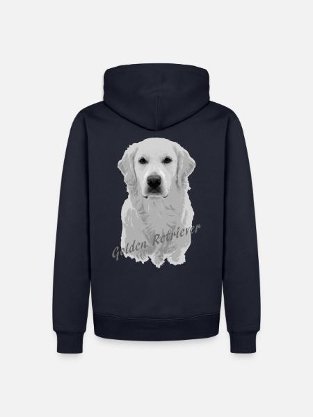 Golden Retriever - Männer Premium Bio Hoodie - Navy