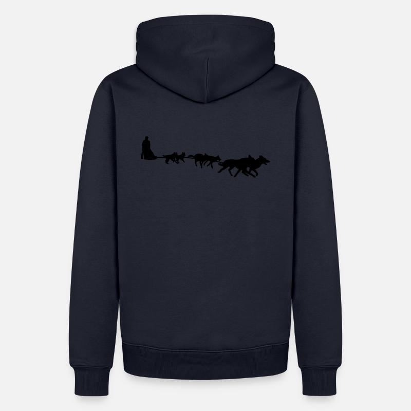 Schlittenhunde - Männer Premium Bio Hoodie - Navy