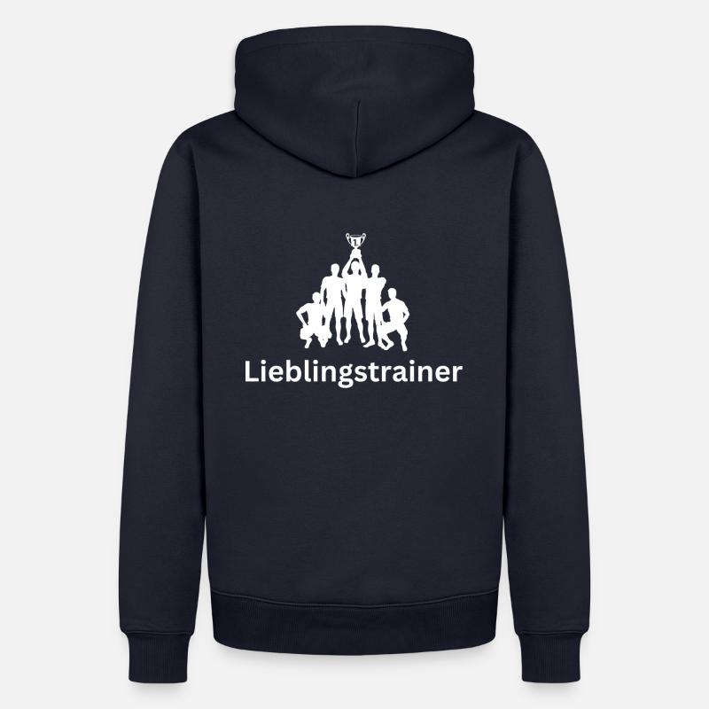 Lieblingstrainer Trainer Sieger Gewinner Pokal - Männer Premium Bio Hoodie - Navy