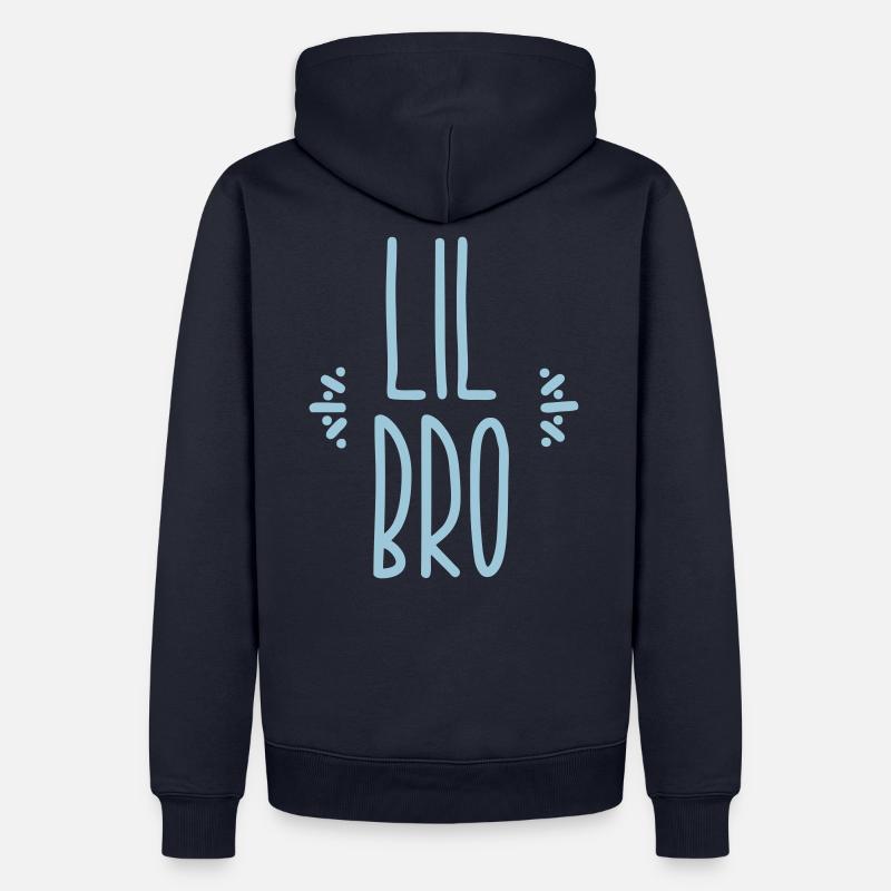 lil bro - Sweat à capuche Premium bio Homme - bleu marine