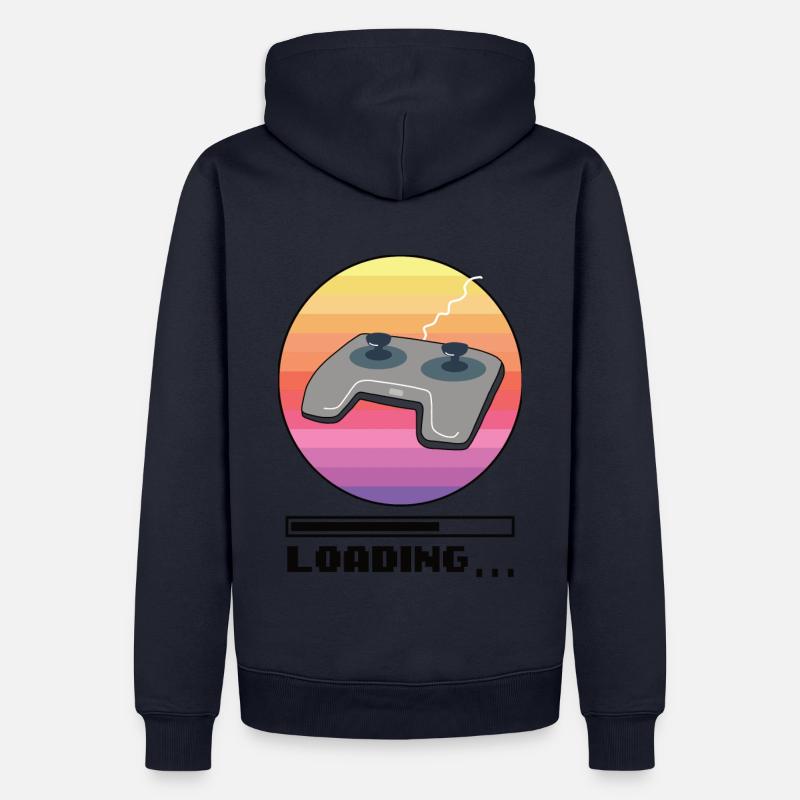 Retro Controller - Gaming - Männer Premium Bio Hoodie - Navy
