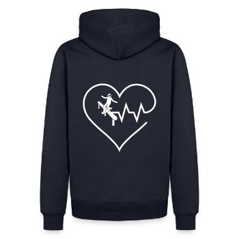 Love Snowboard - Männer Premium Bio Hoodie - Navy - Hinten - Nico (187cm)