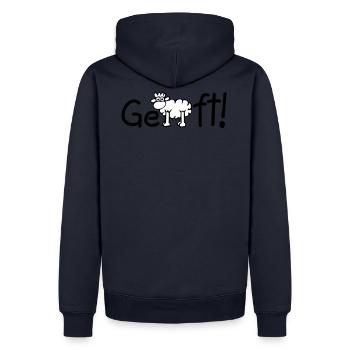 Fait! - Sweat à capuche Premium bio Homme - bleu marine - Dos - Nico (187cm)