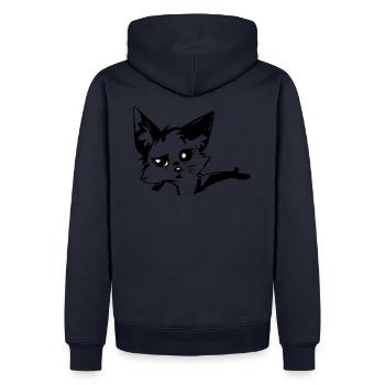 Süßer Fuchs, Silhouette, Füchse, Zeichnung - Männer Premium Bio Hoodie - Navy - Hinten - Nico (187cm)