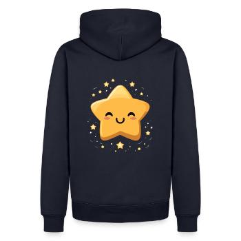 Laughing Star Night Sky Fun cadeau - Sweat à capuche Premium bio Homme - bleu marine - Dos - Nico (187cm)