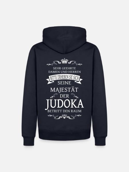 Seine Majestät der Judoka betritt den Raum - Männer Premium Bio Hoodie - Navy