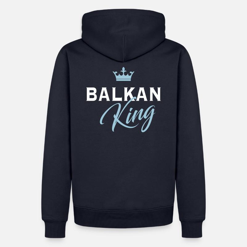 Roi des Balkans - Sweat à capuche Premium bio Homme - bleu marine