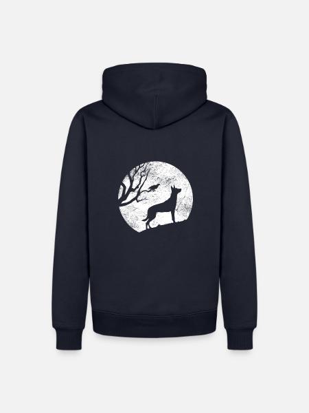 PNG M998 Tree Circle Malinois - Männer Premium Bio Hoodie - Navy
