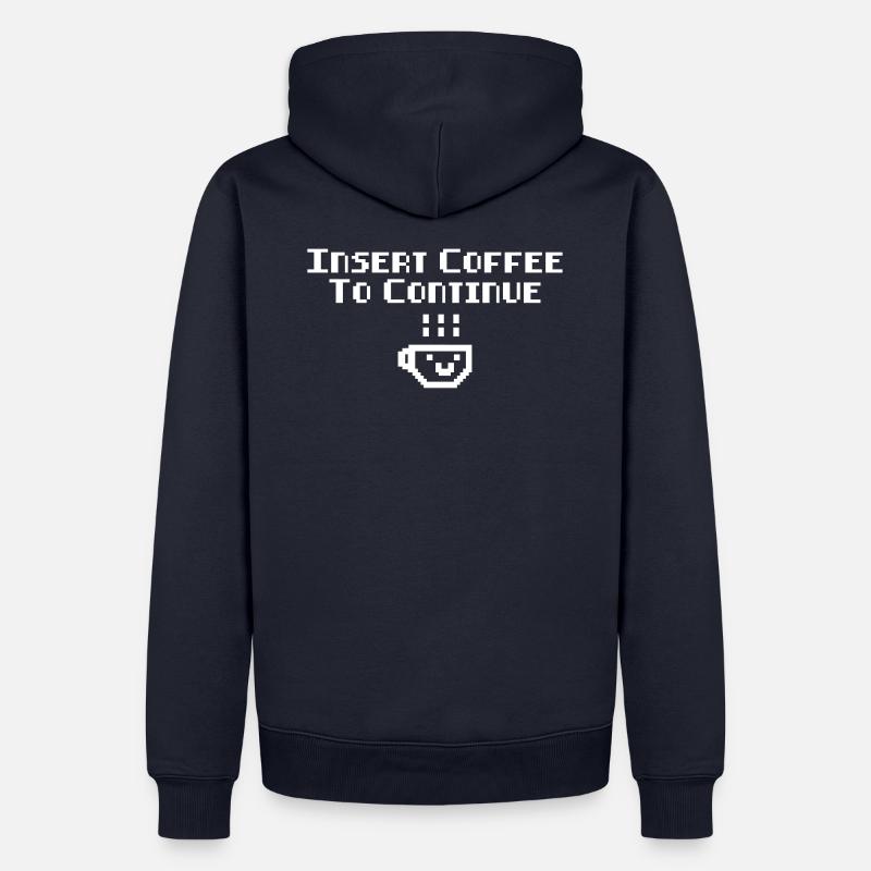 Kaffee Insert Coffee To Continue - Männer Premium Bio Hoodie - Navy