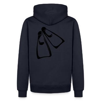 Plongée - Sweat à capuche Premium bio Homme - bleu marine - Dos - Nico (187cm)
