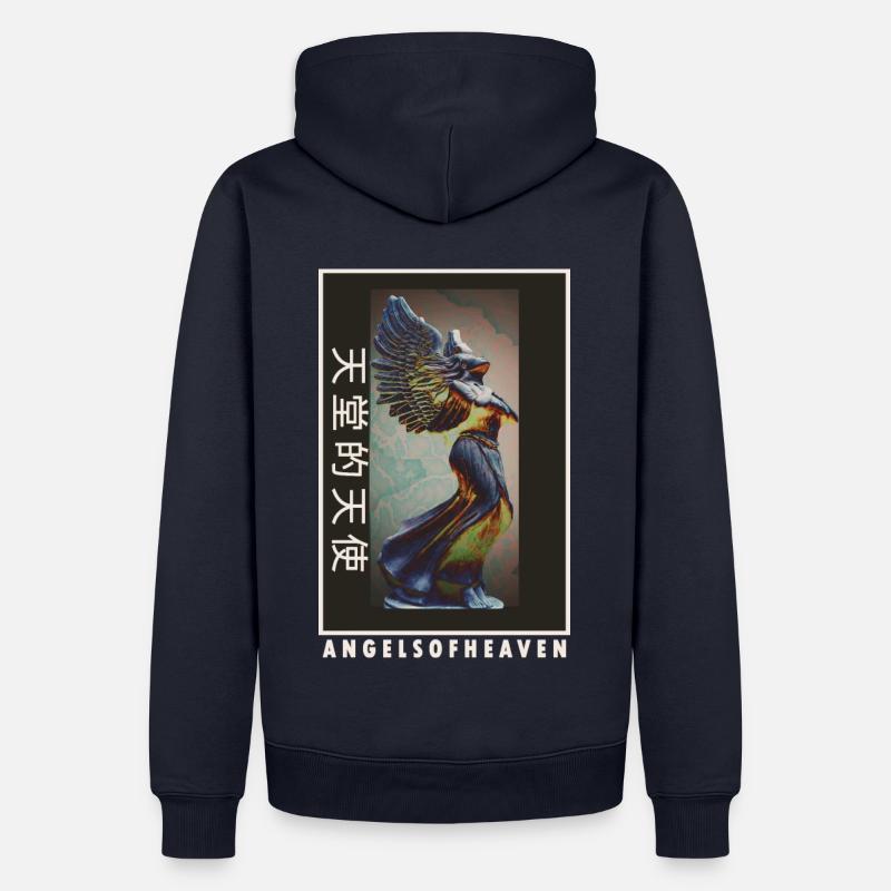 ANGEL - Männer Premium Bio Hoodie - Navy