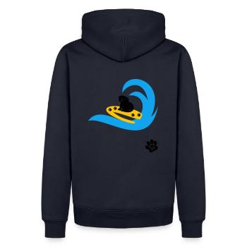 Big Kahuna Mochi - Männer Premium Bio Hoodie - Navy - Hinten - Nico (187cm)