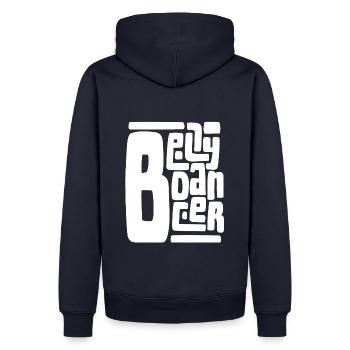 Bellydancer - Männer Premium Bio Hoodie - Navy - Hinten - Nico (187cm)