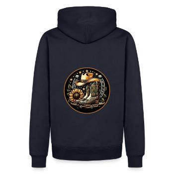 Line Dancing Country Dance - Line Dance Tanzen - Männer Premium Bio Hoodie - Navy - Hinten - Nico (187cm)