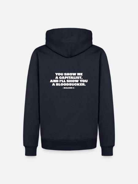 MALCOM X - KAPITALIST - Männer Premium Bio Hoodie - Navy
