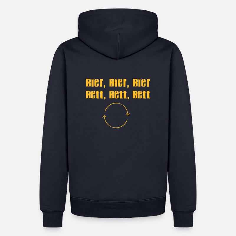 bier bier bier - Männer Premium Bio Hoodie - Navy