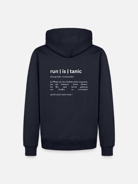 run is tanic - Männer Premium Bio Hoodie - Navy