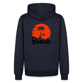 Beach -Sommer Urlaub Palmen - Männer Premium Bio Hoodie - Navy - Hinten - Nico (187cm)
