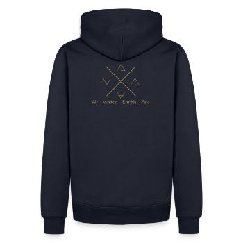 Elements - Sweat à capuche Premium bio Homme - bleu marine - Dos - Nico (187cm)