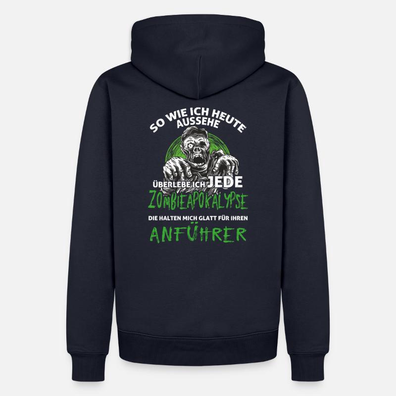 Zombie Apokalypse Mann - Männer Premium Bio Hoodie - Navy