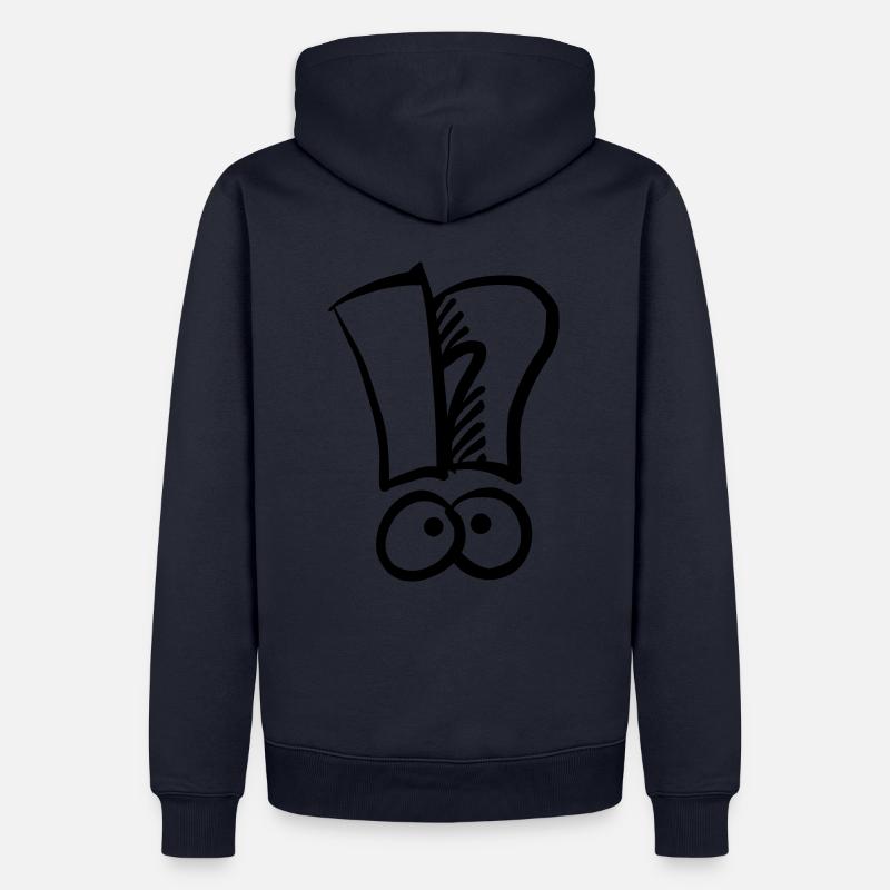 Ausrufezeichen Fragezeichen - Männer Premium Bio Hoodie - Navy