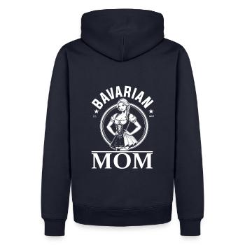 Bayerische Mutter - Bavarian Mom Design - Männer Premium Bio Hoodie - Navy - Hinten - Nico (187cm)